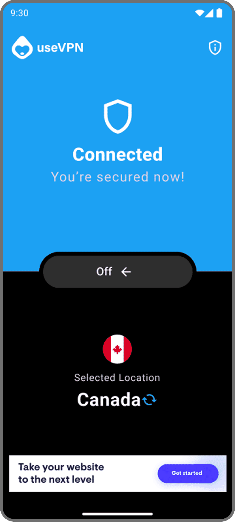 useVPN app screenshot